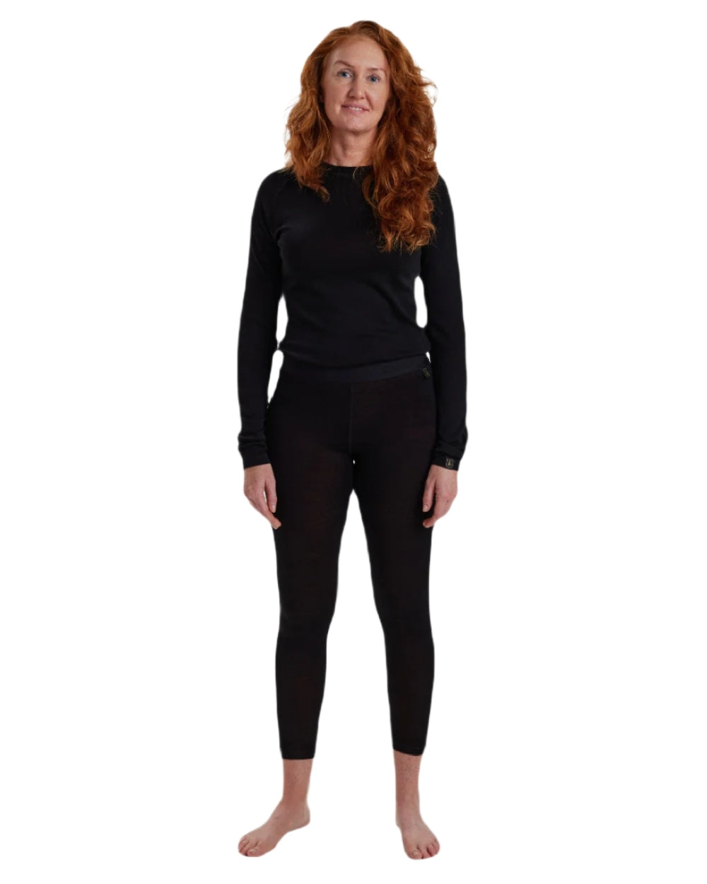 Black Oak coloured Deerhunter Lady Quinn Merino Leggings on white background