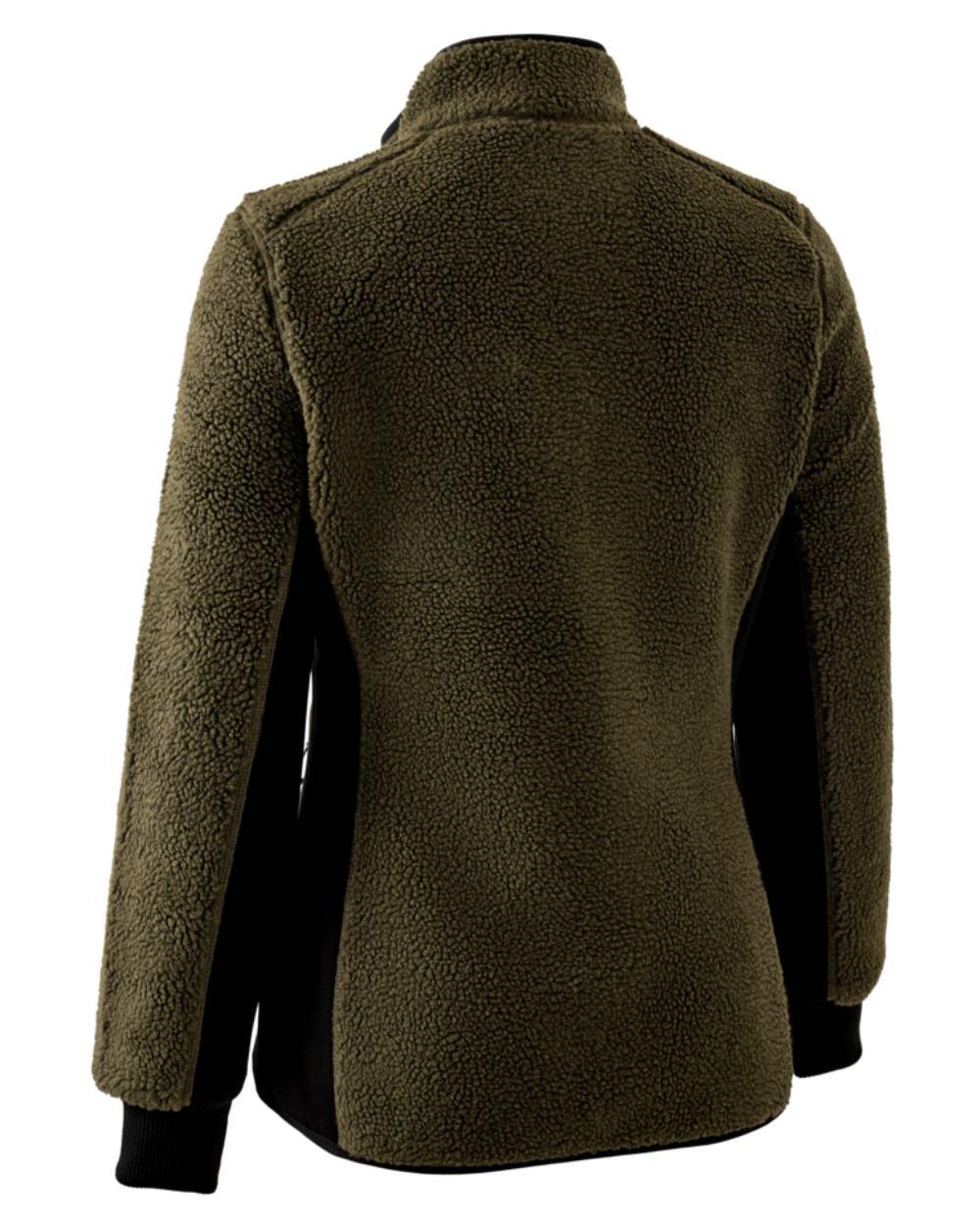 Adventure Green Coloured Deerhunter Lady Roja Fiber Pile Jacket On A White Background