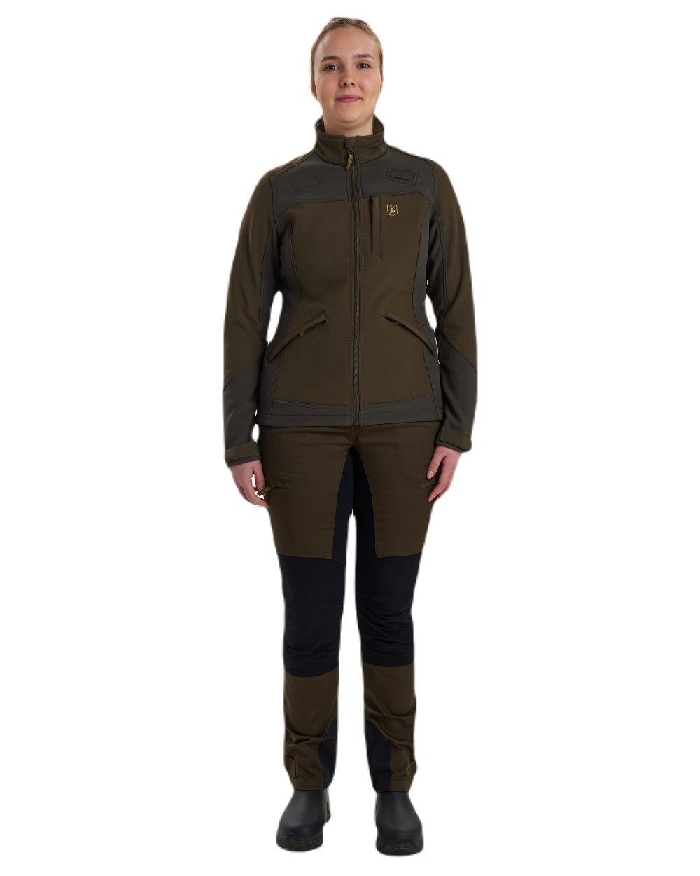 Fallen Leaf coloured Deerhunter Lady Roja Softshell Jacket on white background