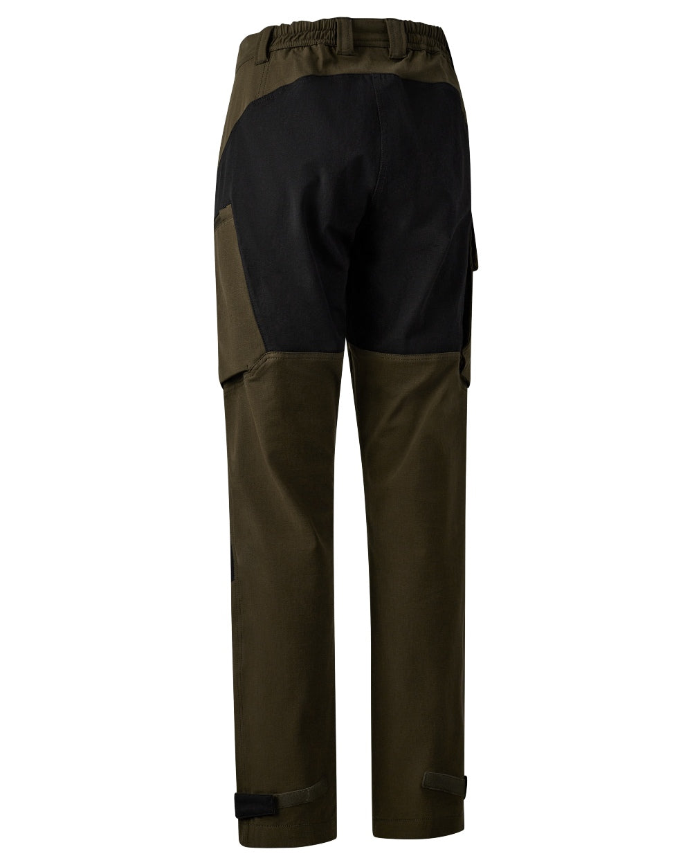 Fallen Leaf Black coloured Deerhunter Lady Sarek Full Stretch Trousers on white background