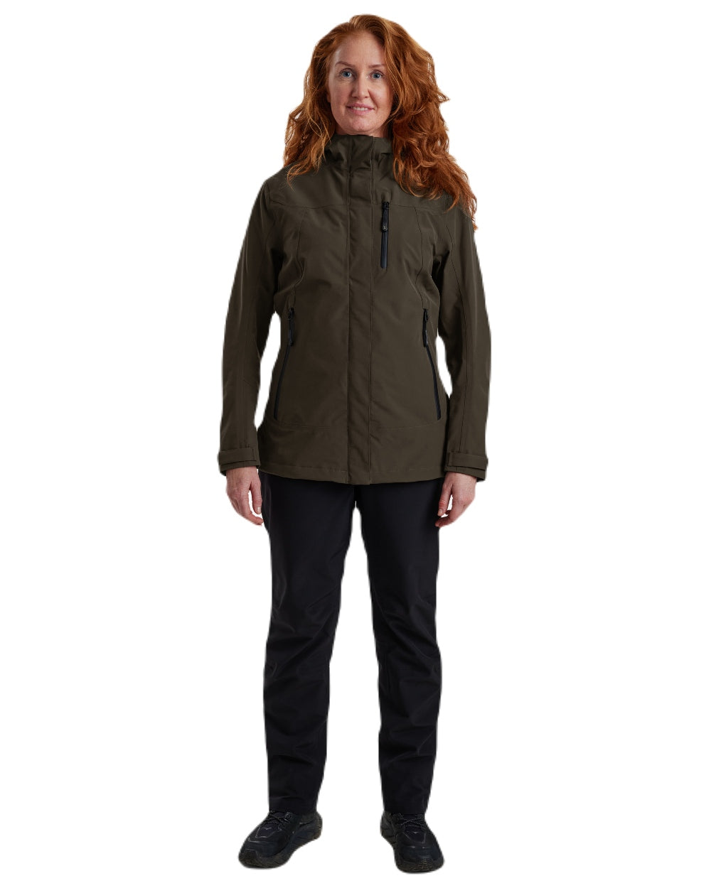 Fallen Leaf coloured Deerhunter Lady Sarek Shell Jacket with Hood on white background