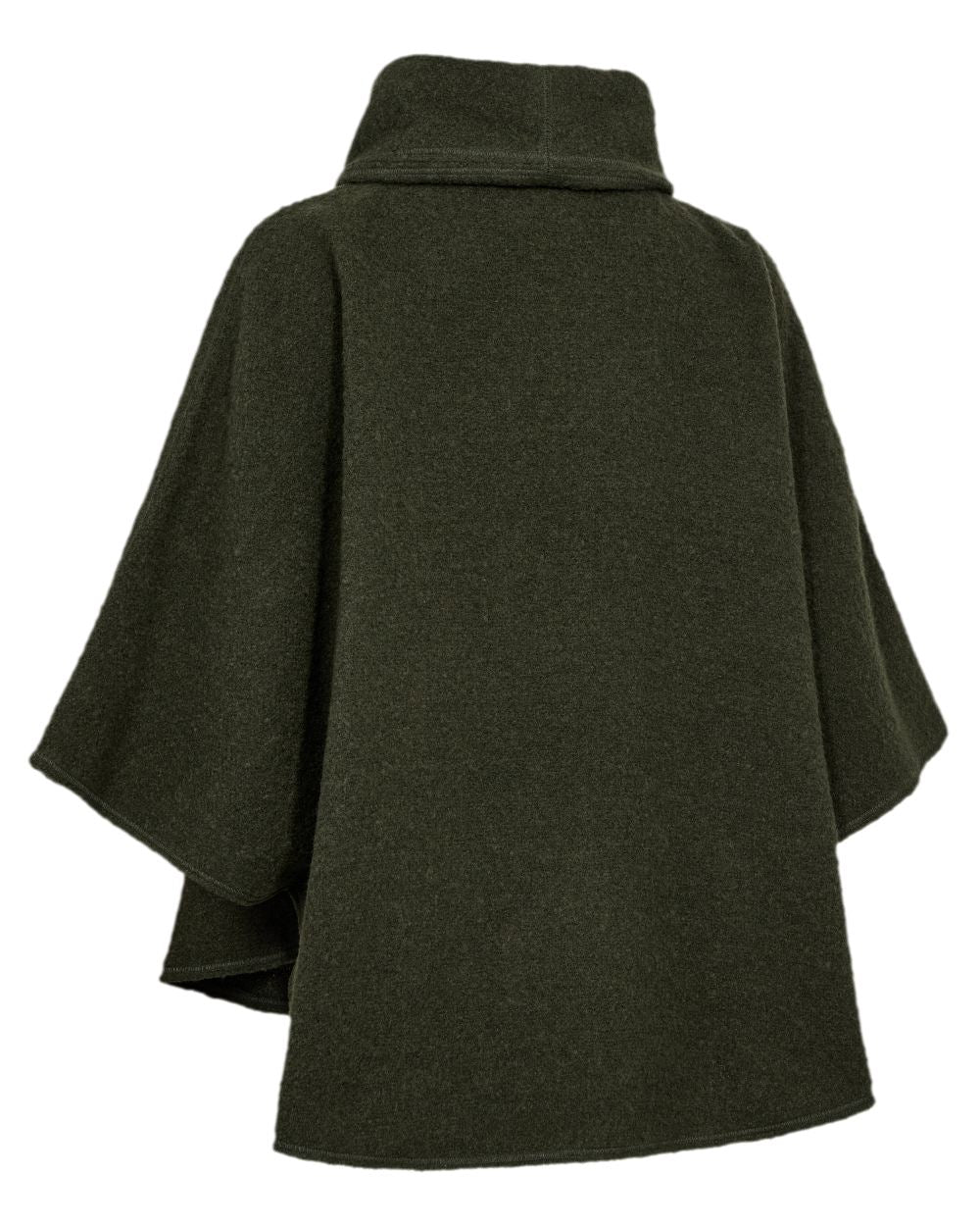 Loden Wood Coloured Deerhunter Lady Wilder Poncho on white background