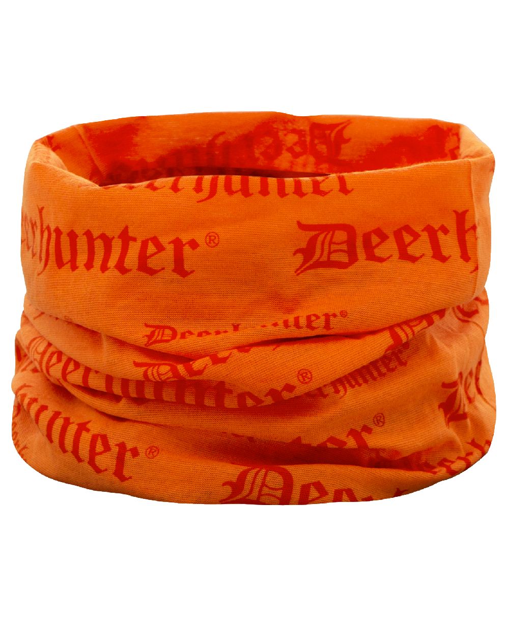 Orange coloured Deerhunter Logo Neck Tube on white background