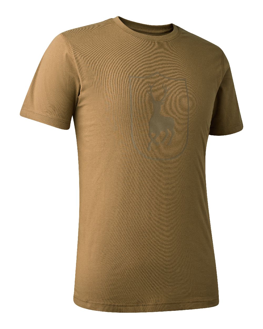 Butternut coloured Deerhunter Logo T-Shirt on white background
