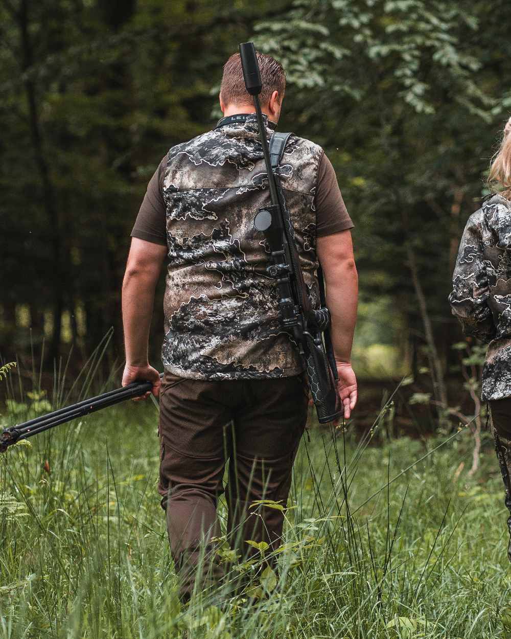 Fallen Leaf coloured Deerhunter Logo T-Shirt on forest background