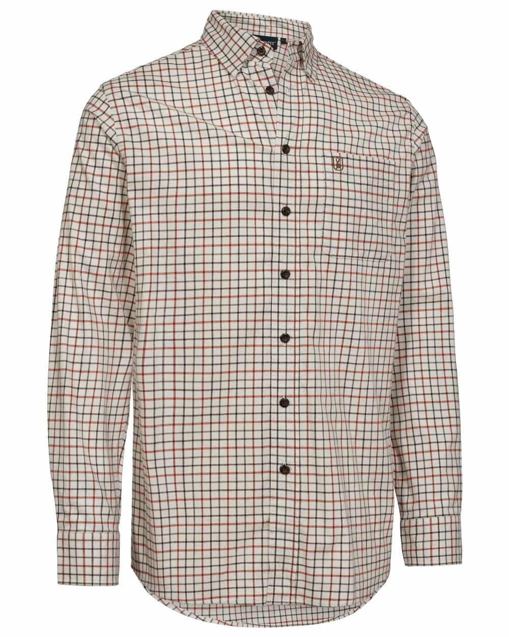 Orange Check coloured Deerhunter Mens Gavin Shirt on white background