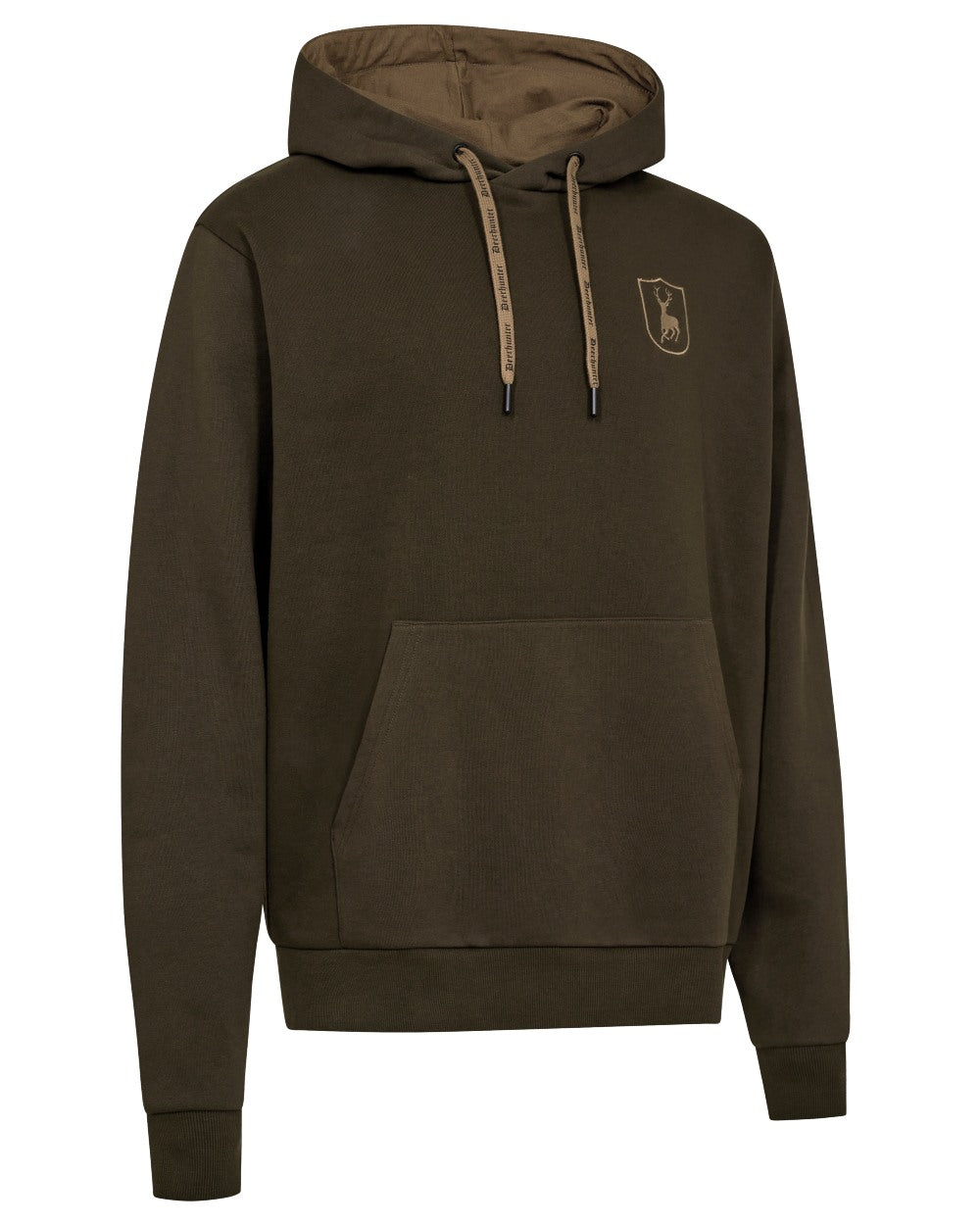 Fallen Leaf coloured Deerhunter Mens Logo Hoodie on white background