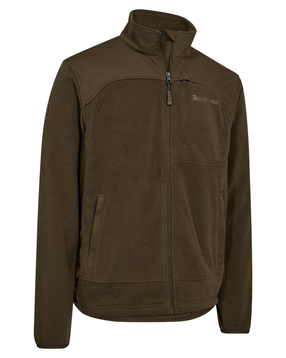 Art Green coloured Deerhunter Mens Muflon Pro Fleece Jacket on white background