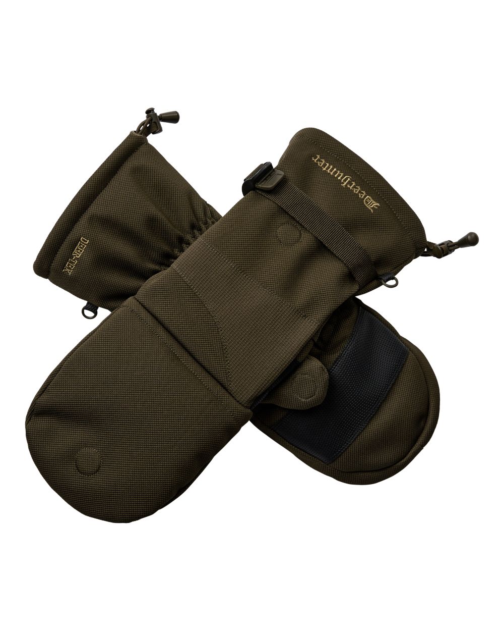 Art Green coloured Deerhunter Mens Muflon Pro Glomitts on white background