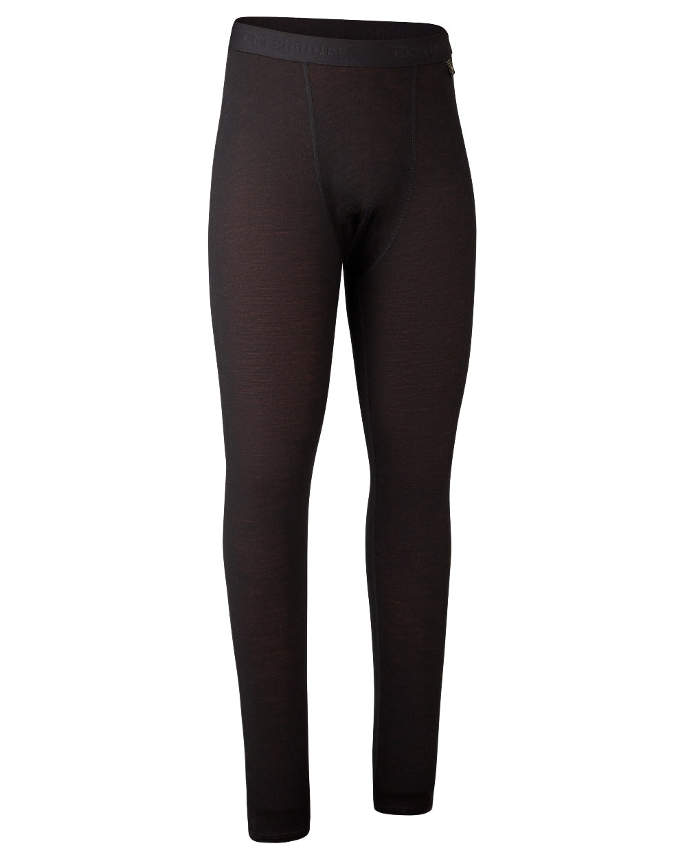 Black Oak coloured Deerhunter Mens Quinn Merino Long Johns on white background