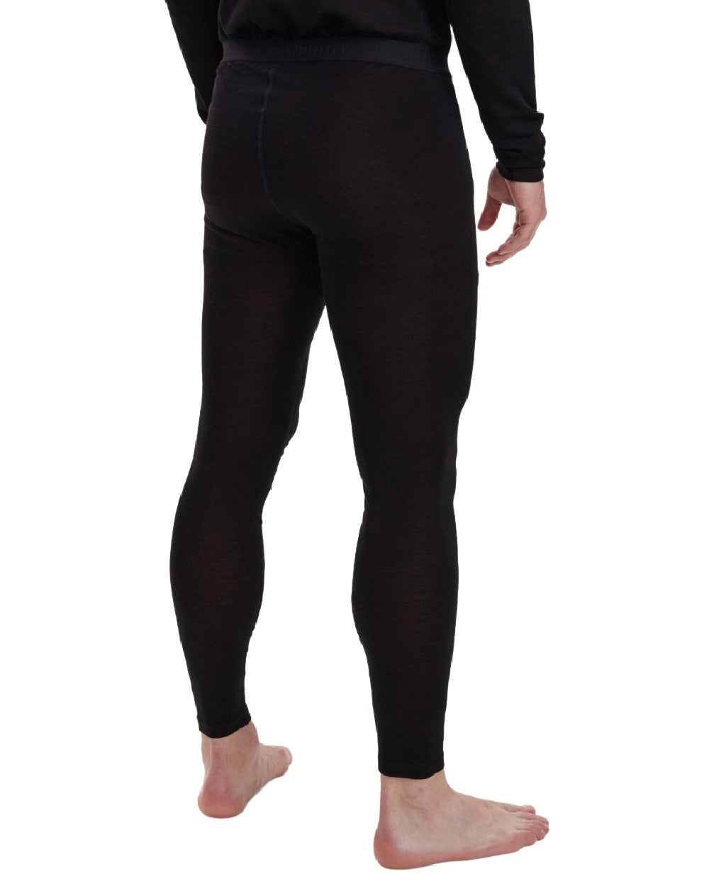 Black Oak coloured Deerhunter Mens Quinn Merino Long Johns on white background
