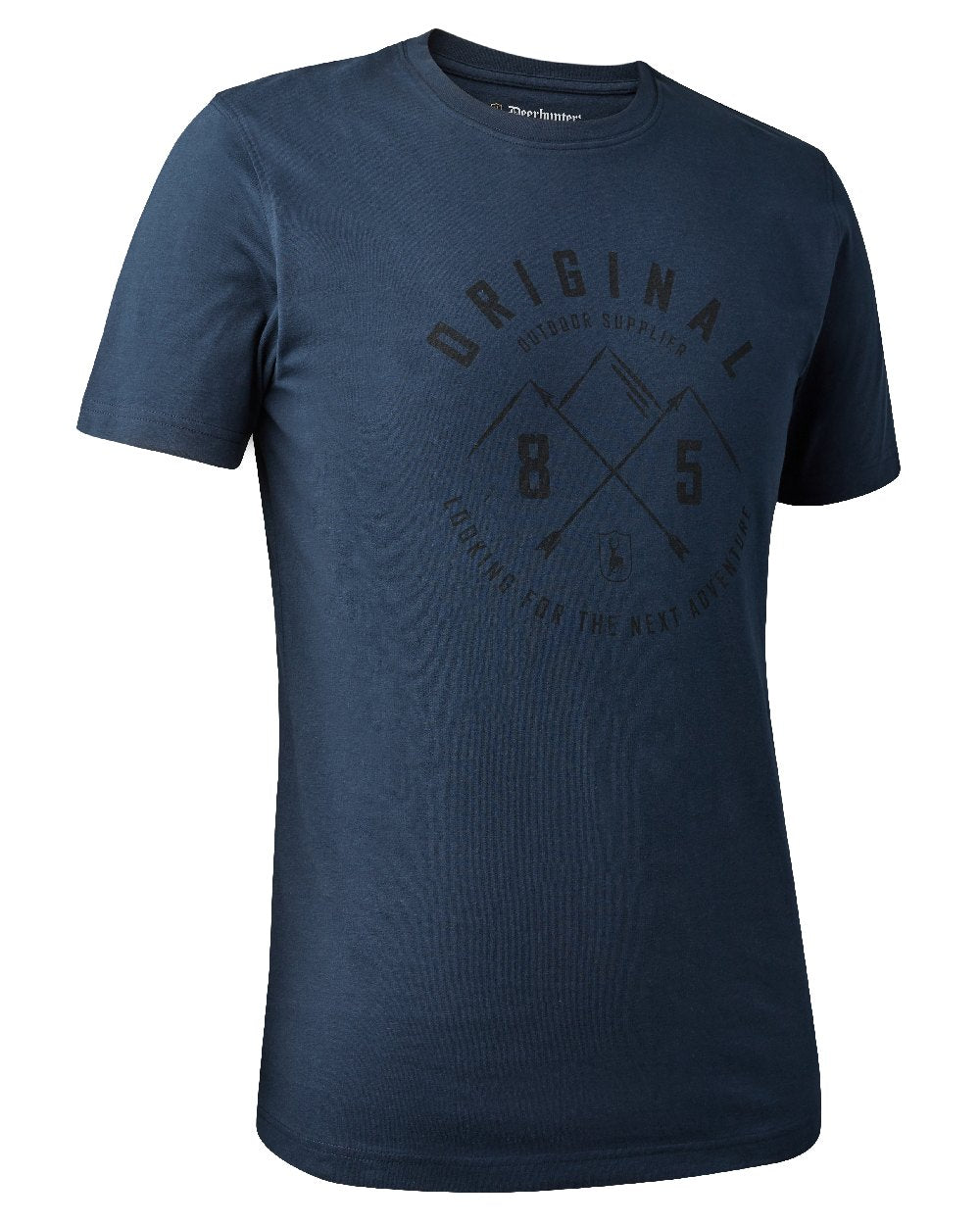 Dark Blue coloured Deerhunter Nolan T-Shirt on white background