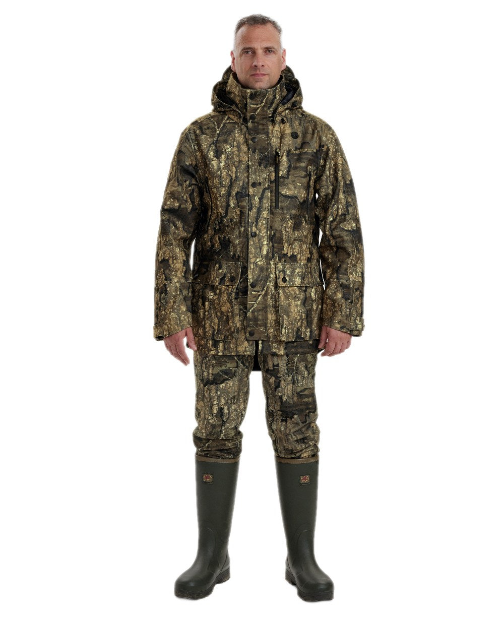 Realtree Timber Coloured Deerhunter PRO Gamekeeper Jacket on white background