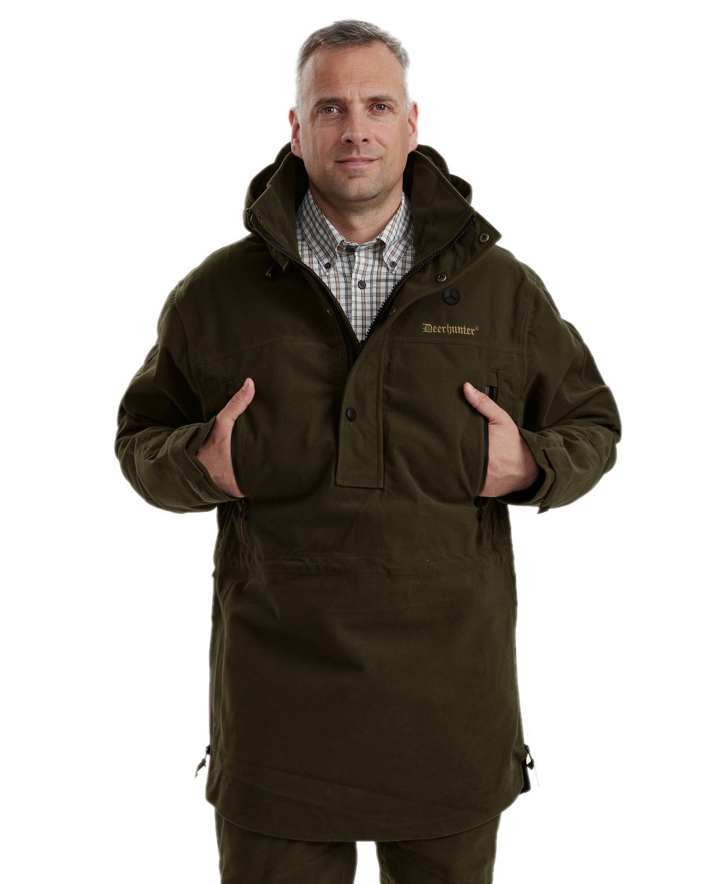 Peat Coloured Deerhunter PRO Gamekeeper Smock on white background