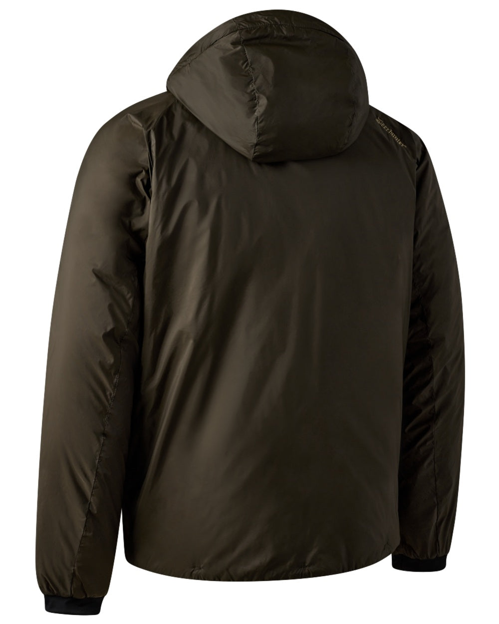 Deep Green Art Green coloured Deerhunter Packable Jacket on white background
