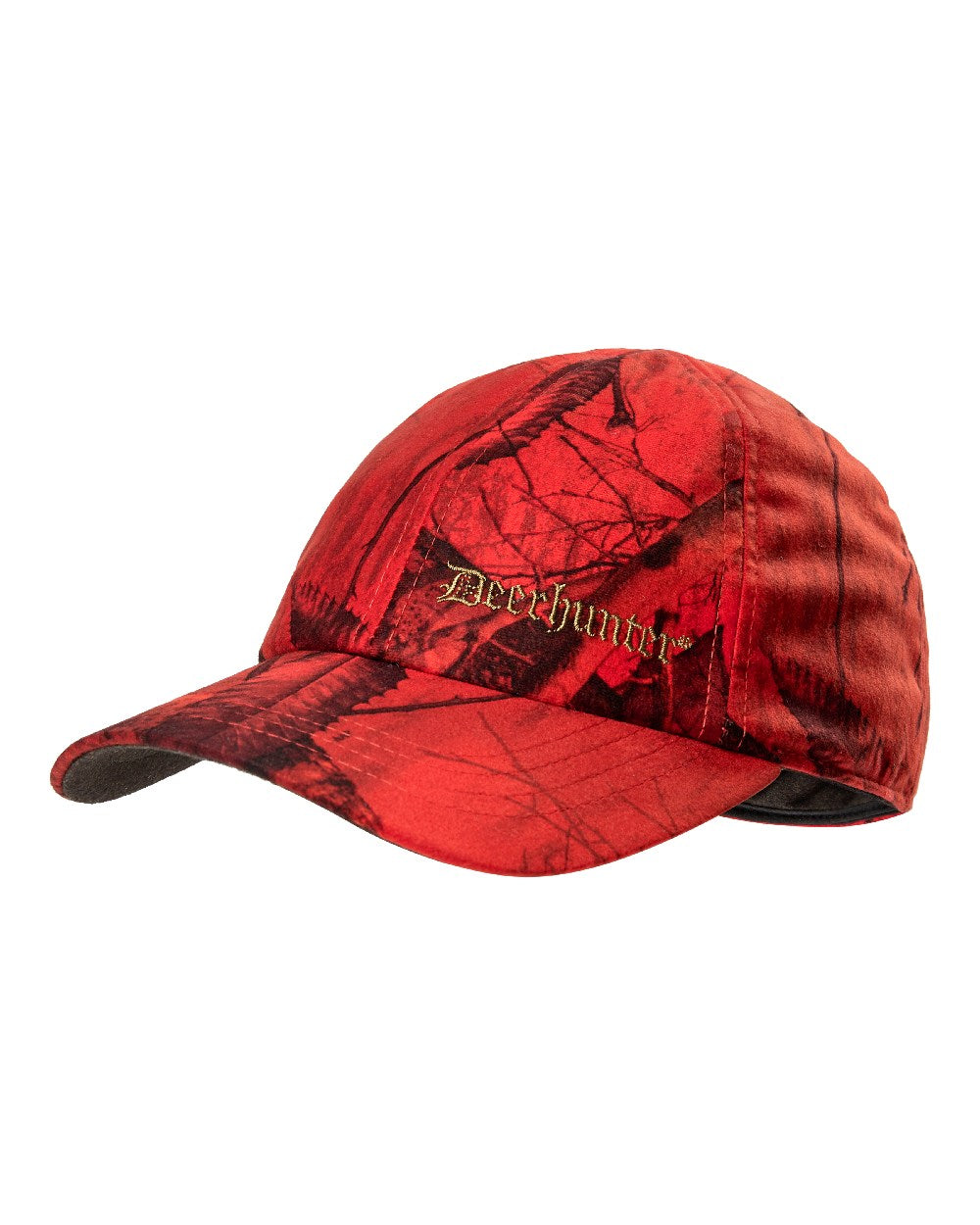 Realtree Edge Red coloured Deerhunter Ram Arctic Cap on white background