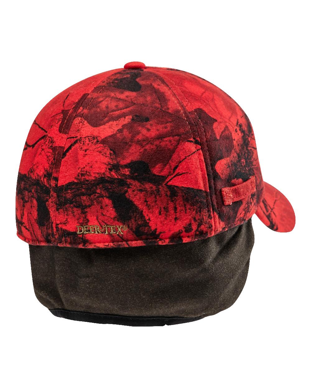 Realtree Edge Red coloured Deerhunter Ram Arctic Cap on white background