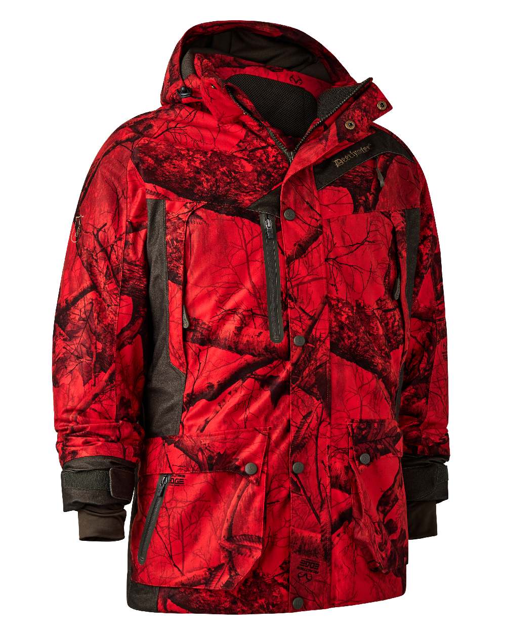 Realtree Edge Red coloured Deerhunter Ram Arctic Jacket on white background
