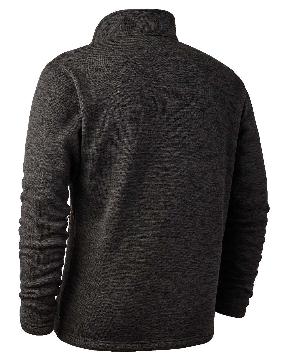 Dark Grey Melange coloured Deerhunter Sarek Knitted Jacket on white background