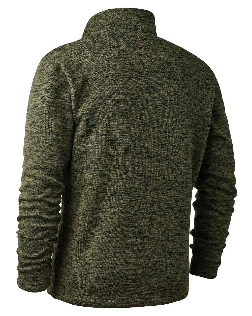 Olive Night Melange coloured Deerhunter Sarek Knitted Jacket on white background