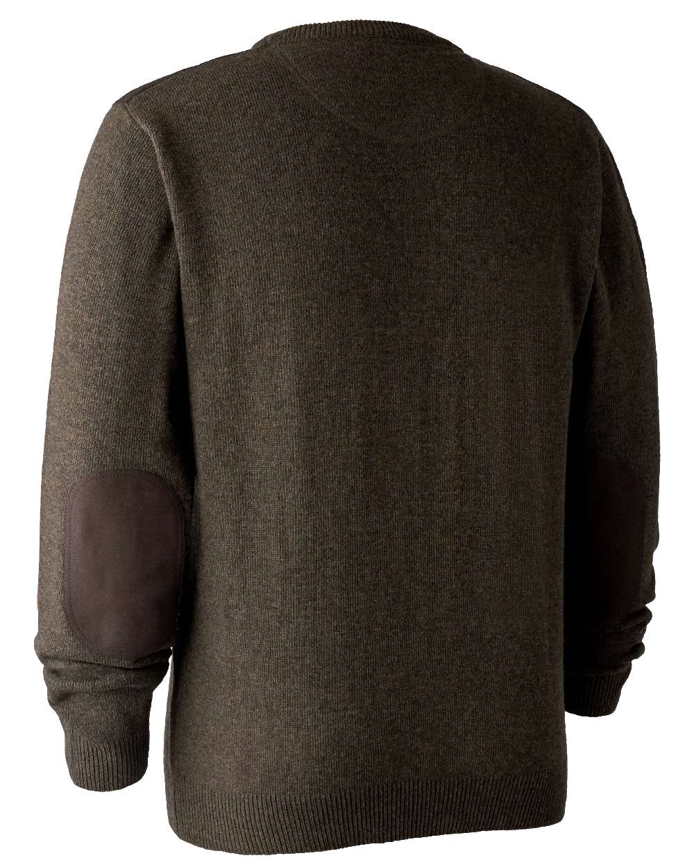Dark Elm coloured Deerhunter Sheffield O-Neck Sweater on white background