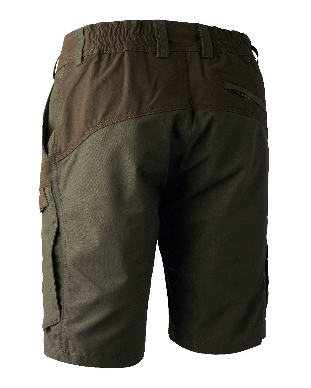 Deep Green coloured Deerhunter Strike Shorts on white background