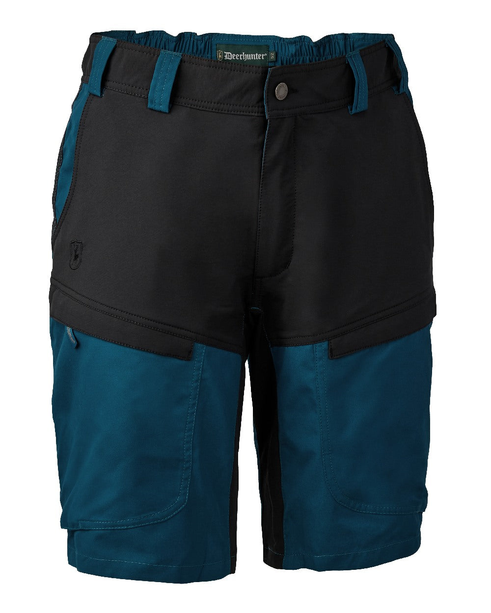 Pacific Blue coloured Deerhunter Strike Shorts on white background
