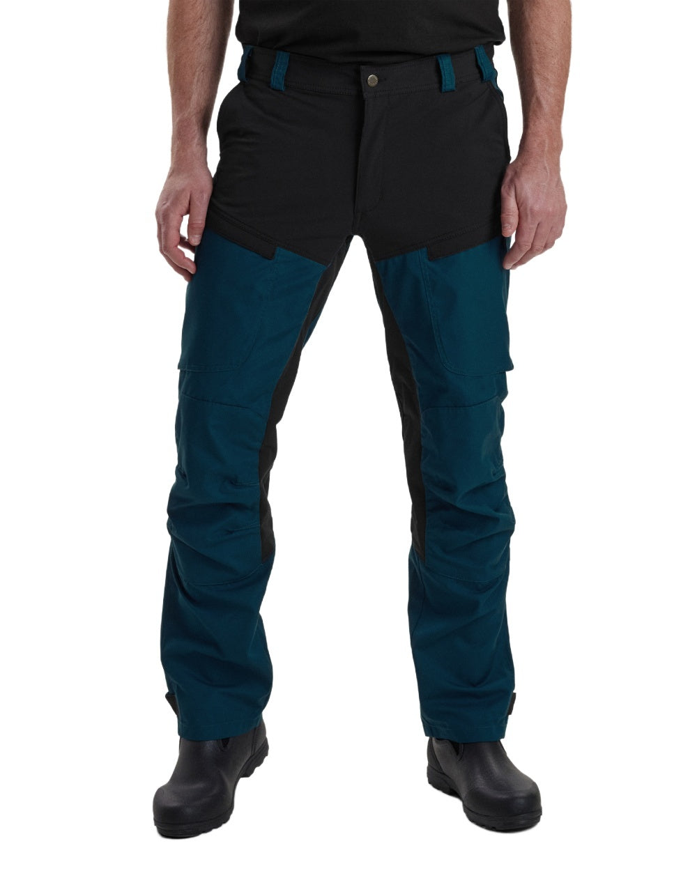 Pacific Blue coloured Deerhunter Strike Trousers on white background