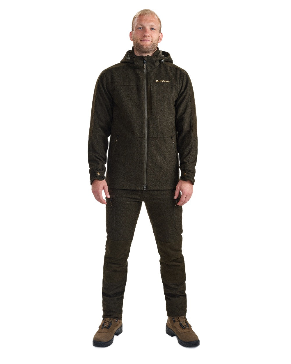 Loden Wood coloured Deerhunter Tatra Active Jacket on white background