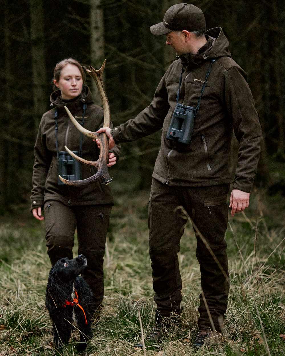 Loden Wood coloured Deerhunter Tatra Active Jacket on forest background