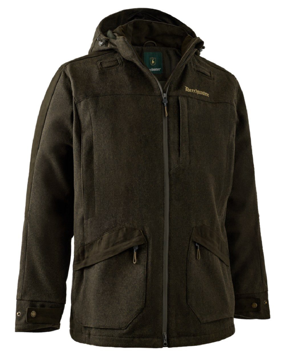 Loden Wood Coloured Deerhunter Tatra Jacket On A White Background