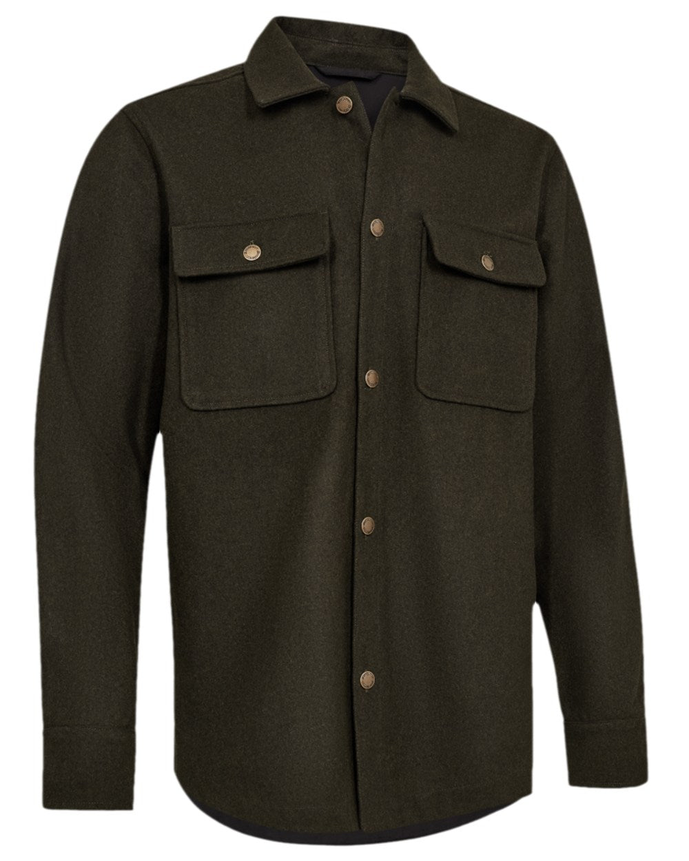 Loden Wood Coloured Deerhunter Tatra Overshirt on white background