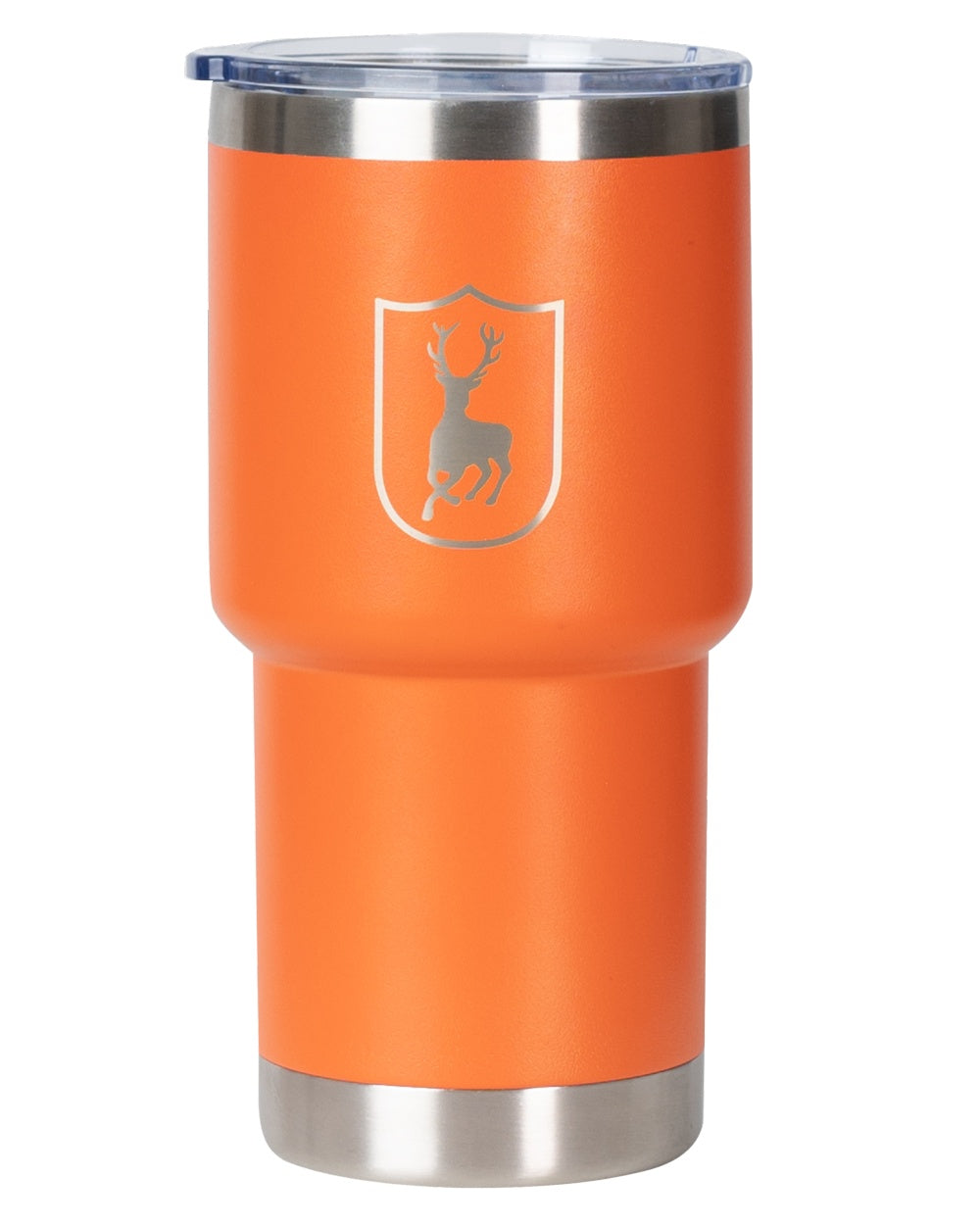 Orange coloured Deerhunter Thermo Cup With Lid on white background