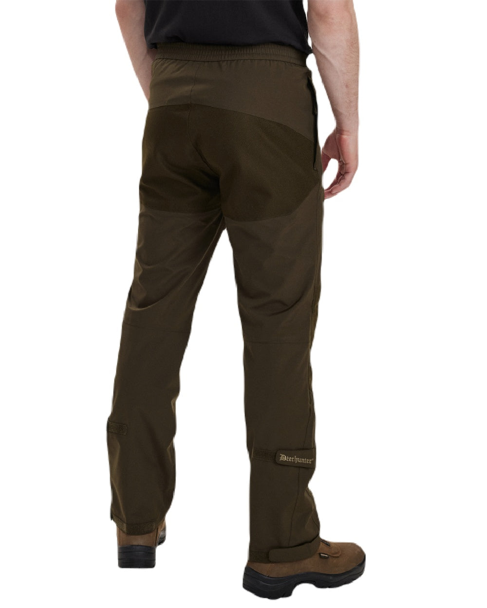Canteen coloured Deerhunter Track Rain Trousers on white background