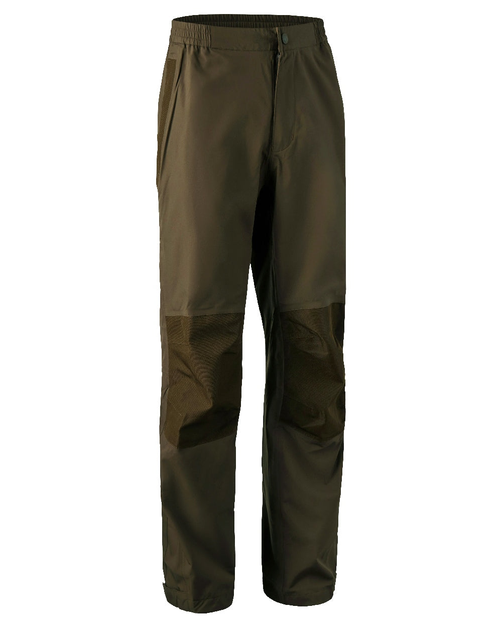 Canteen coloured Deerhunter Track Rain Trousers on white background