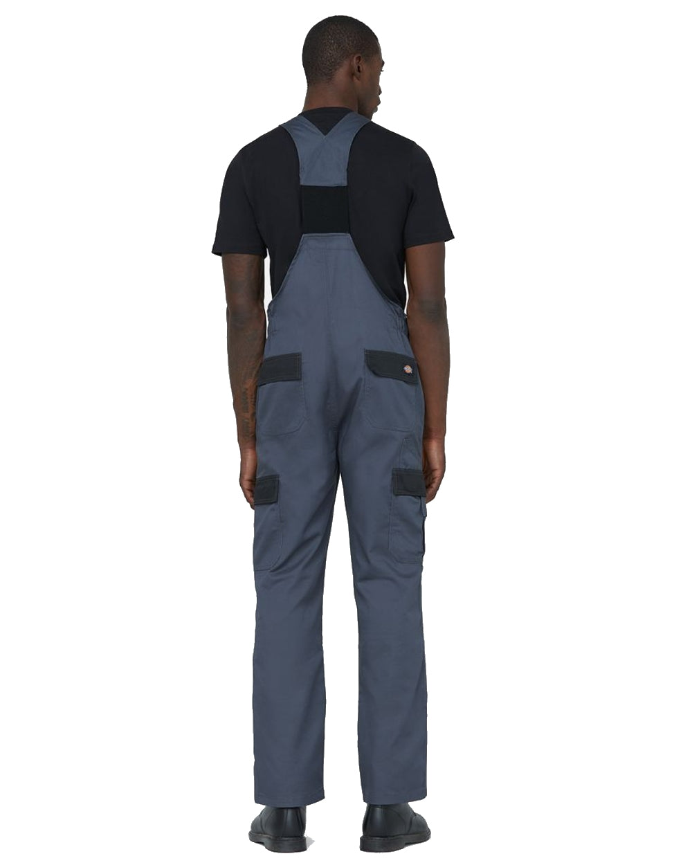 Grey coloured Dickies Everyday Bib and Brace on white background