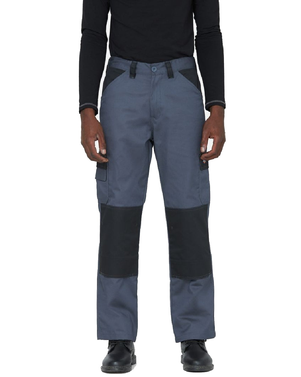 Grey Black coloured Dickies Everyday Trousers on white background