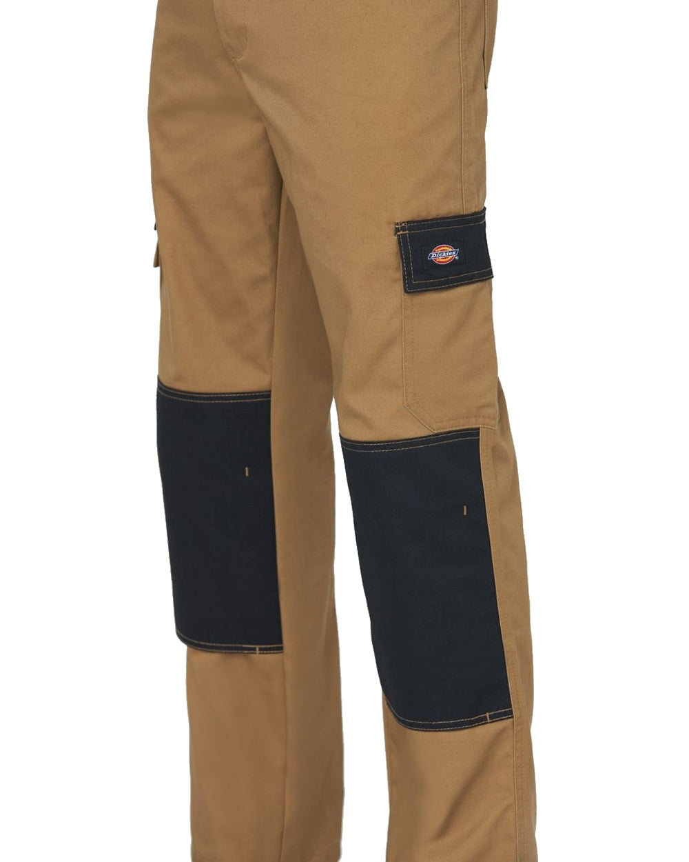 Khaki coloured Dickies Everyday Trousers on white background