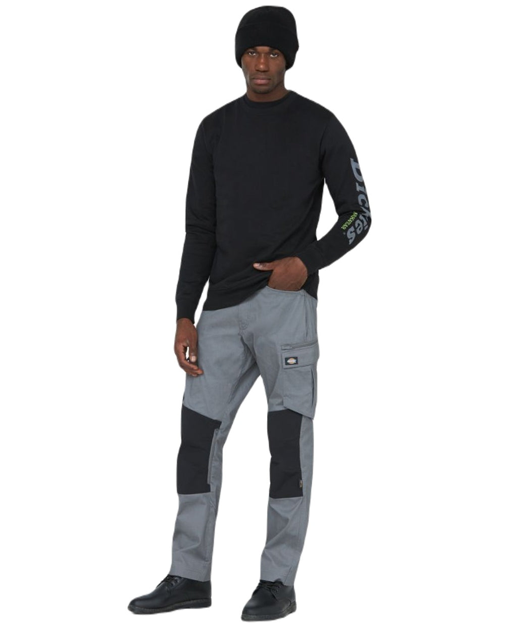 Black coloured Dickies Okemo Graphic Sweatshirt on white background