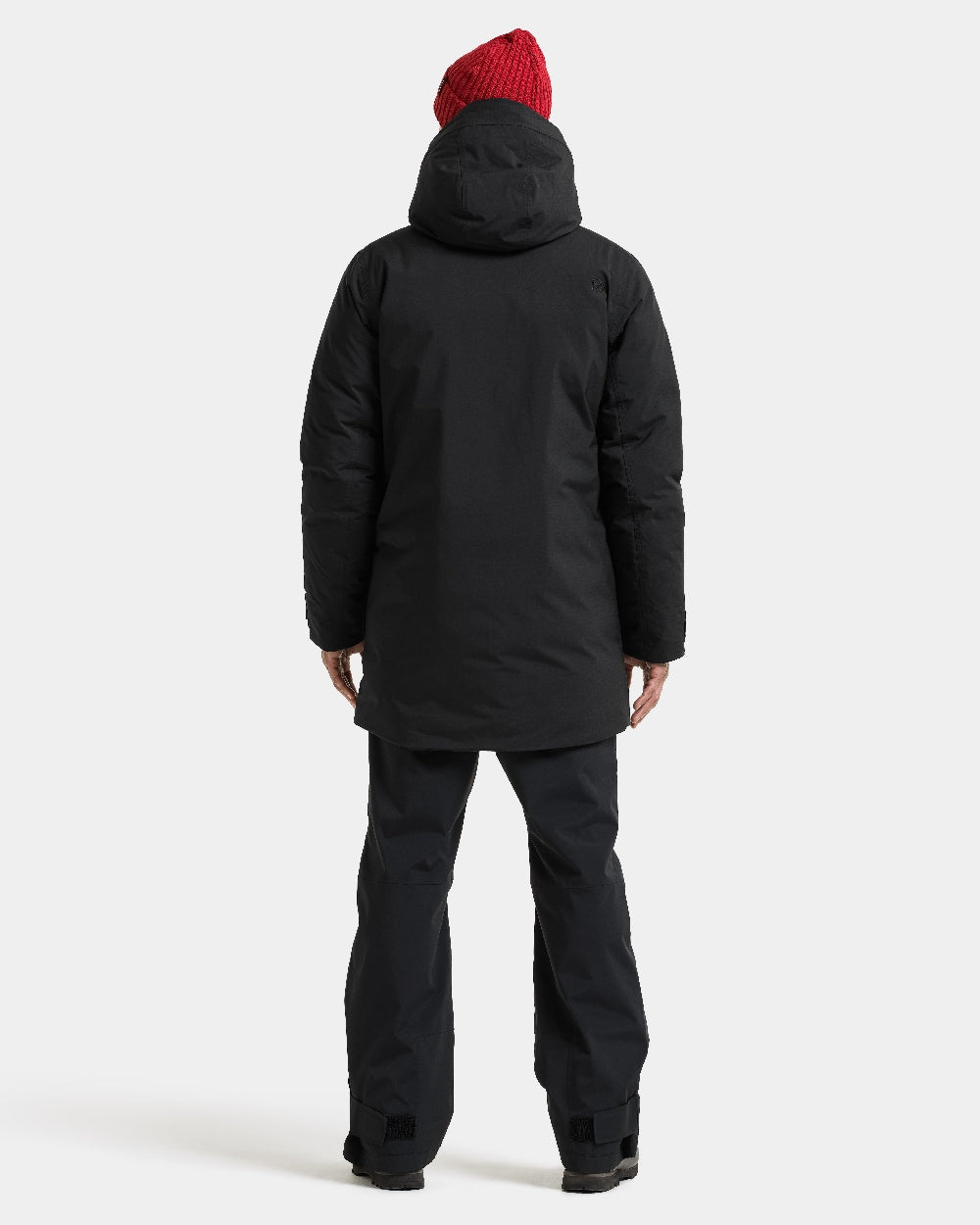 Black coloured Didriksons Akilles Mens Parka 3 on white background