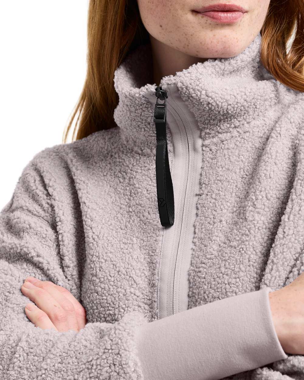 Sunrise Mist coloured Didriksons Full-Zip Fleece Jacket on white background