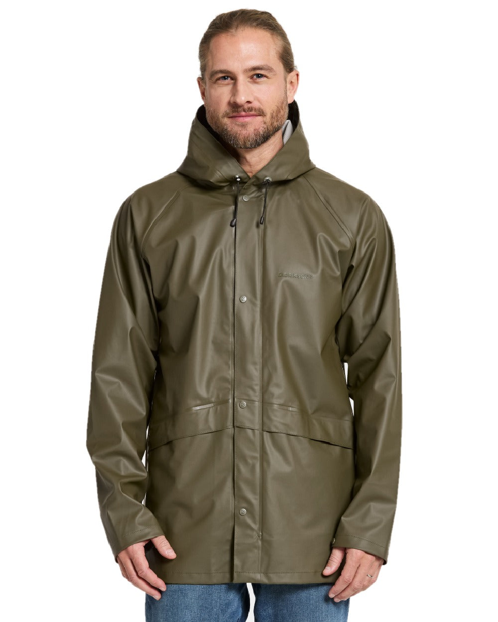 Fog Green coloured Didriksons Avon Galon Jacket 2 on white background