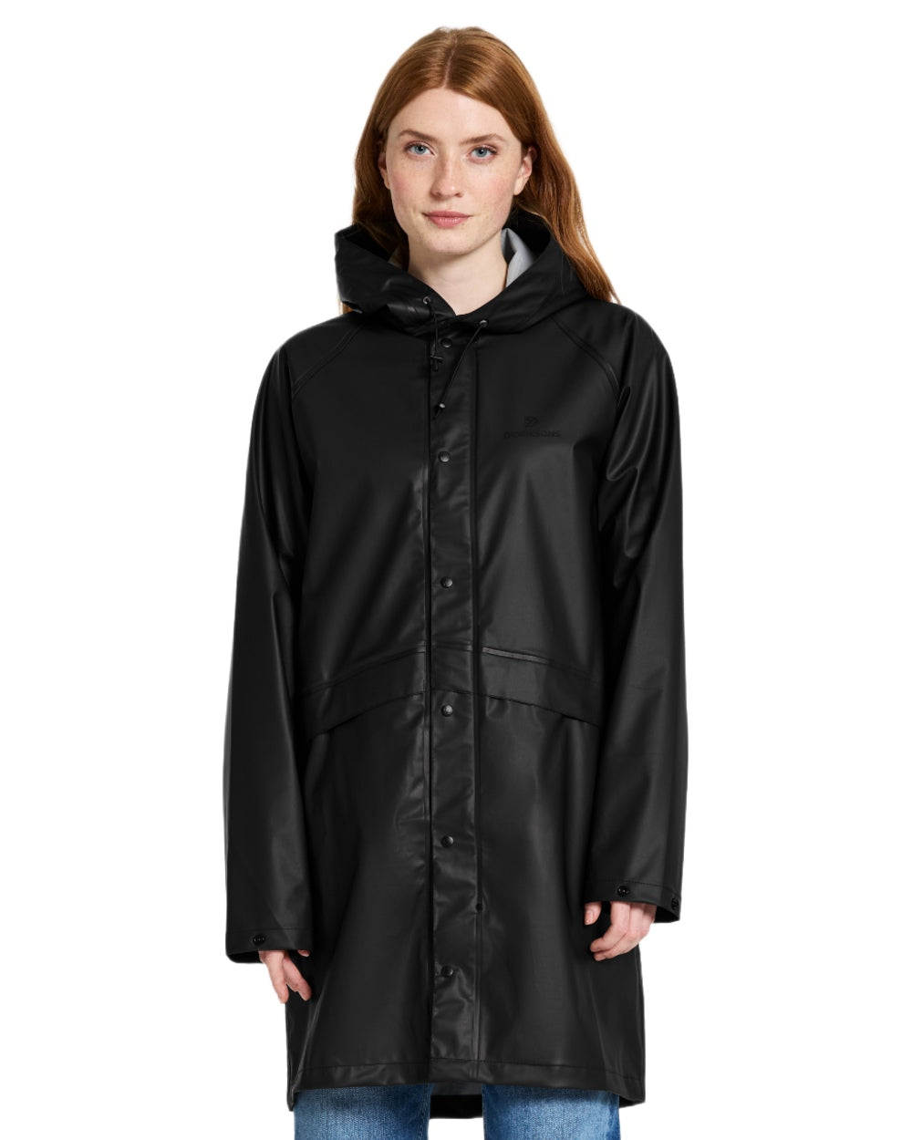 Black coloured Didriksons Avon Parka on white background