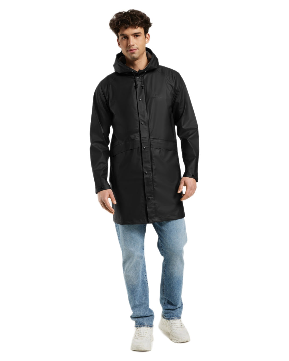 Black coloured Didriksons Avon Parka on white background