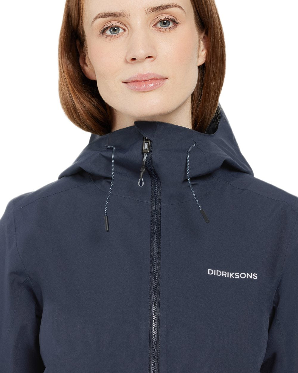 Dark Night Blue coloured Didriksons Bea Womens Parka 6 on white background