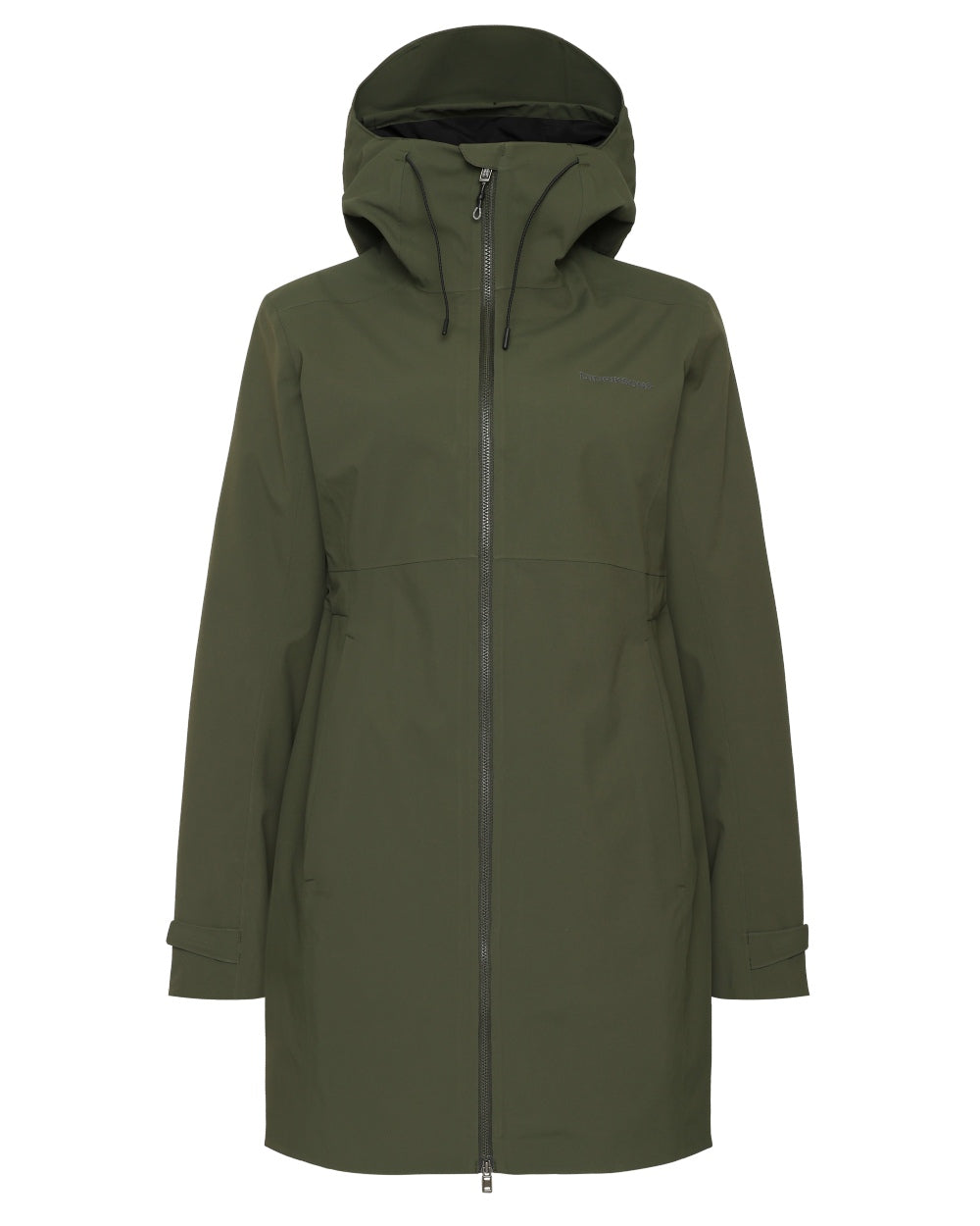 Deep Green coloured Didriksons Bea Womens Parka 6 on white background