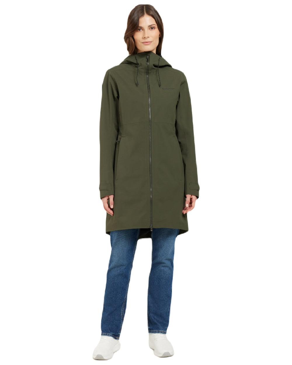 Deep Green coloured Didriksons Bea Womens Parka 6 on white background