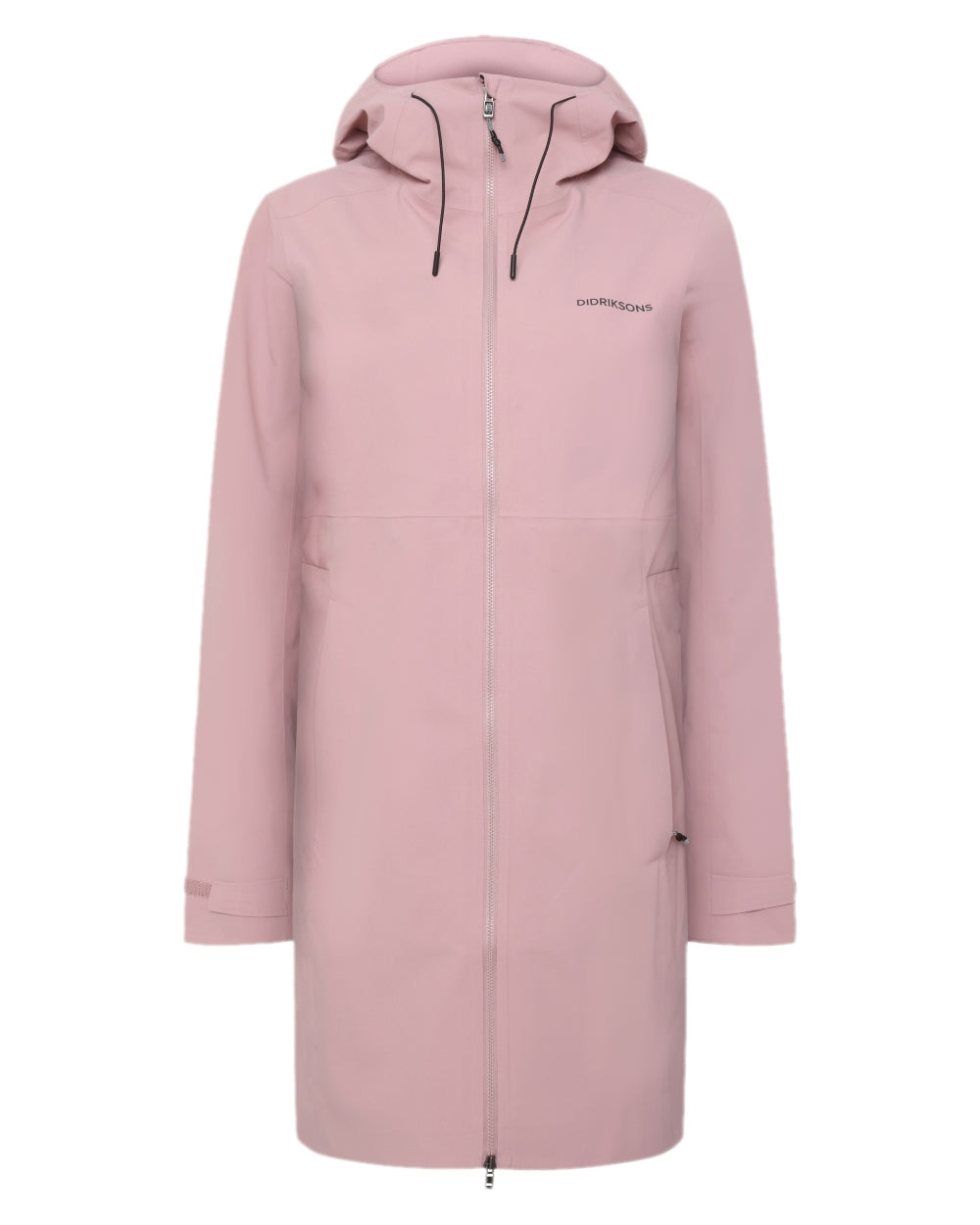 Oyster Lilac coloured Didriksons Bea Womens Parka on white background