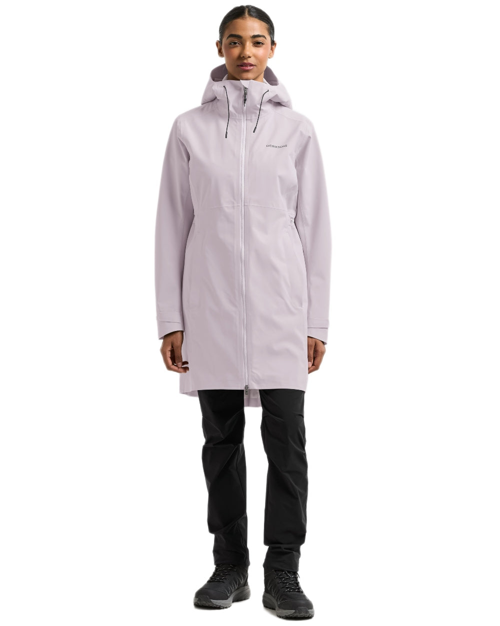 Sunrise Mist coloured Didriksons Bea Womens Parka 6 on white background