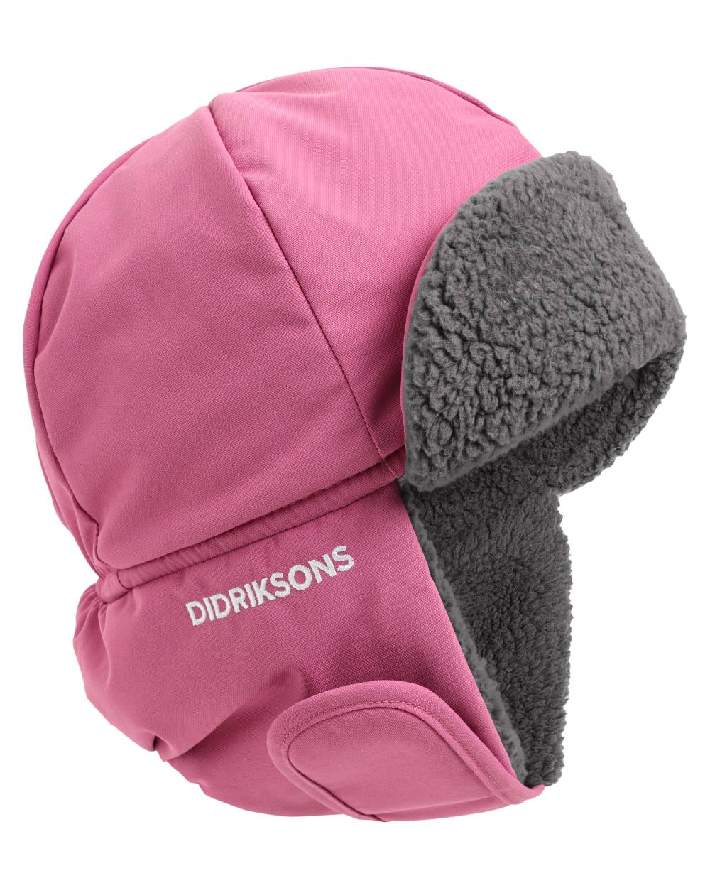 Heather Pink coloured Didriksons Biggles Cap 7 on white background